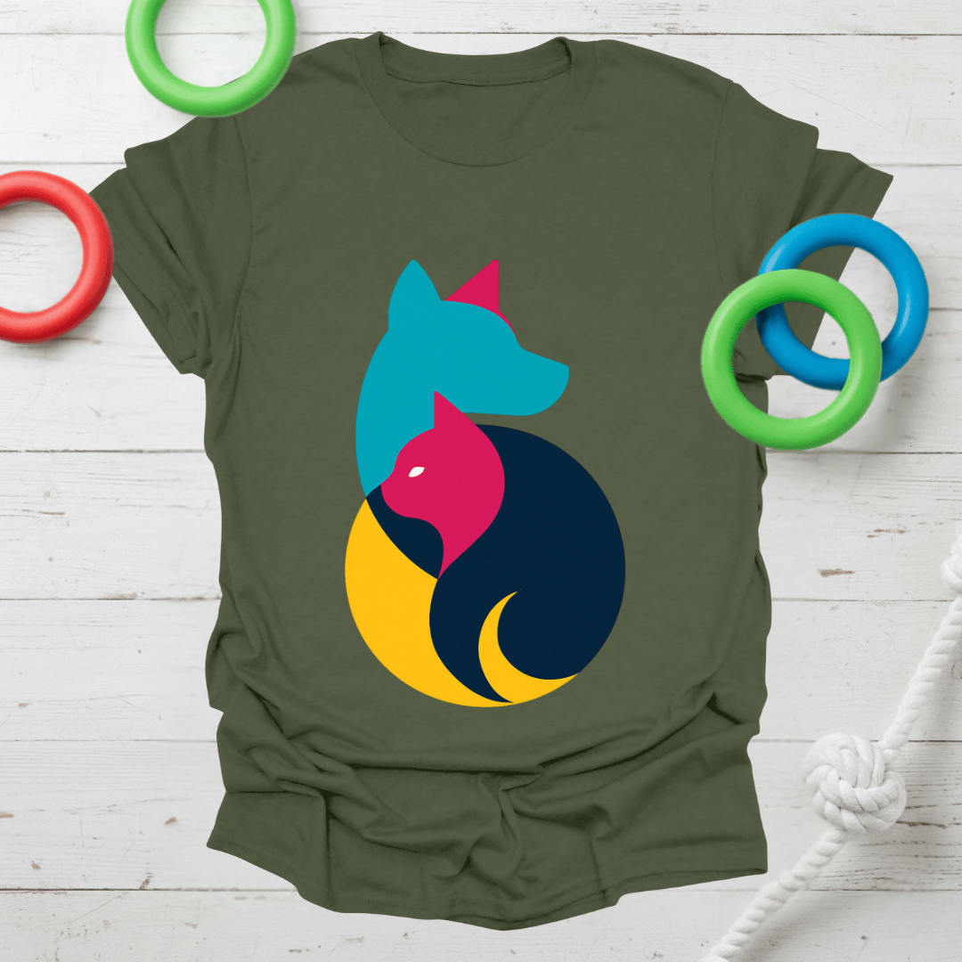 Yin Yang Dog & Cat Tee