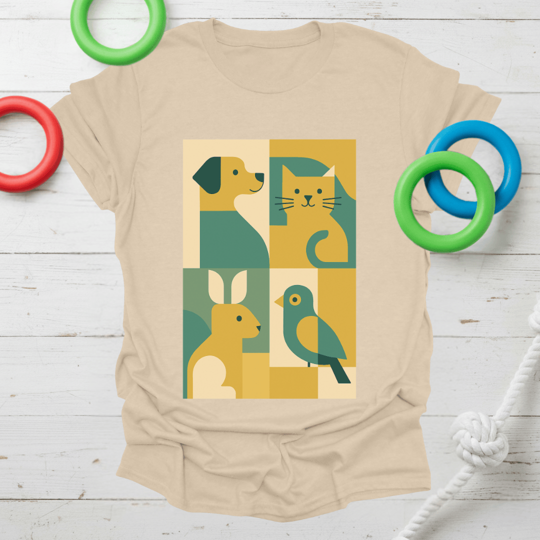 Abstract Pet Friends Tee