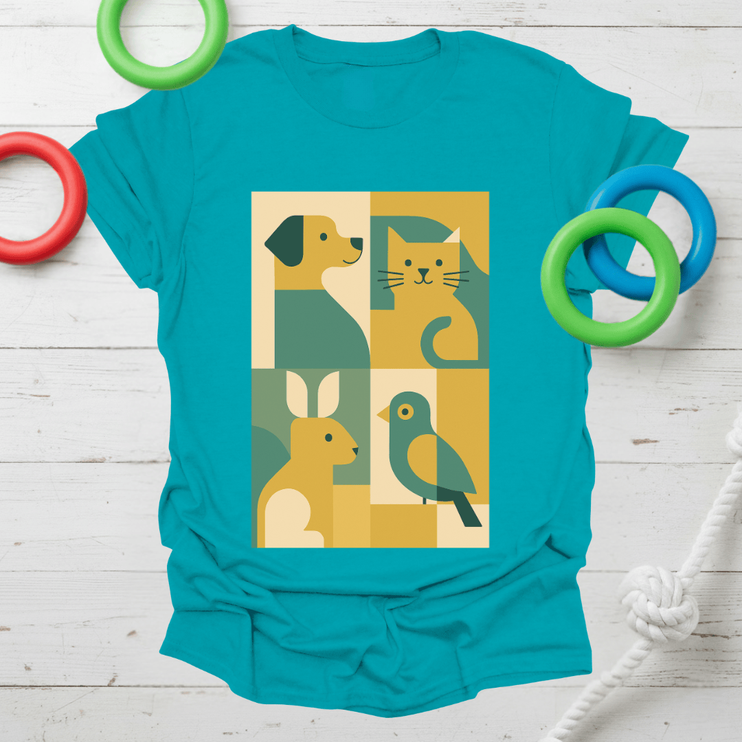 Abstract Pet Friends Tee