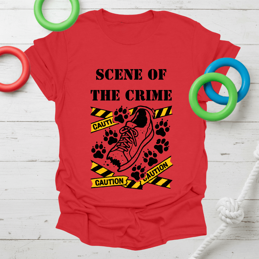 Caution Paw Prints Tee