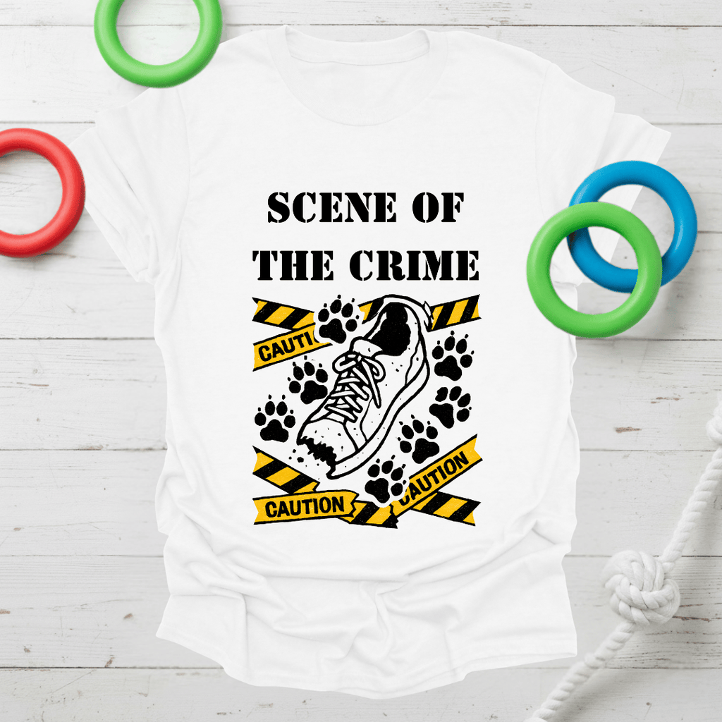 Caution Paw Prints Tee