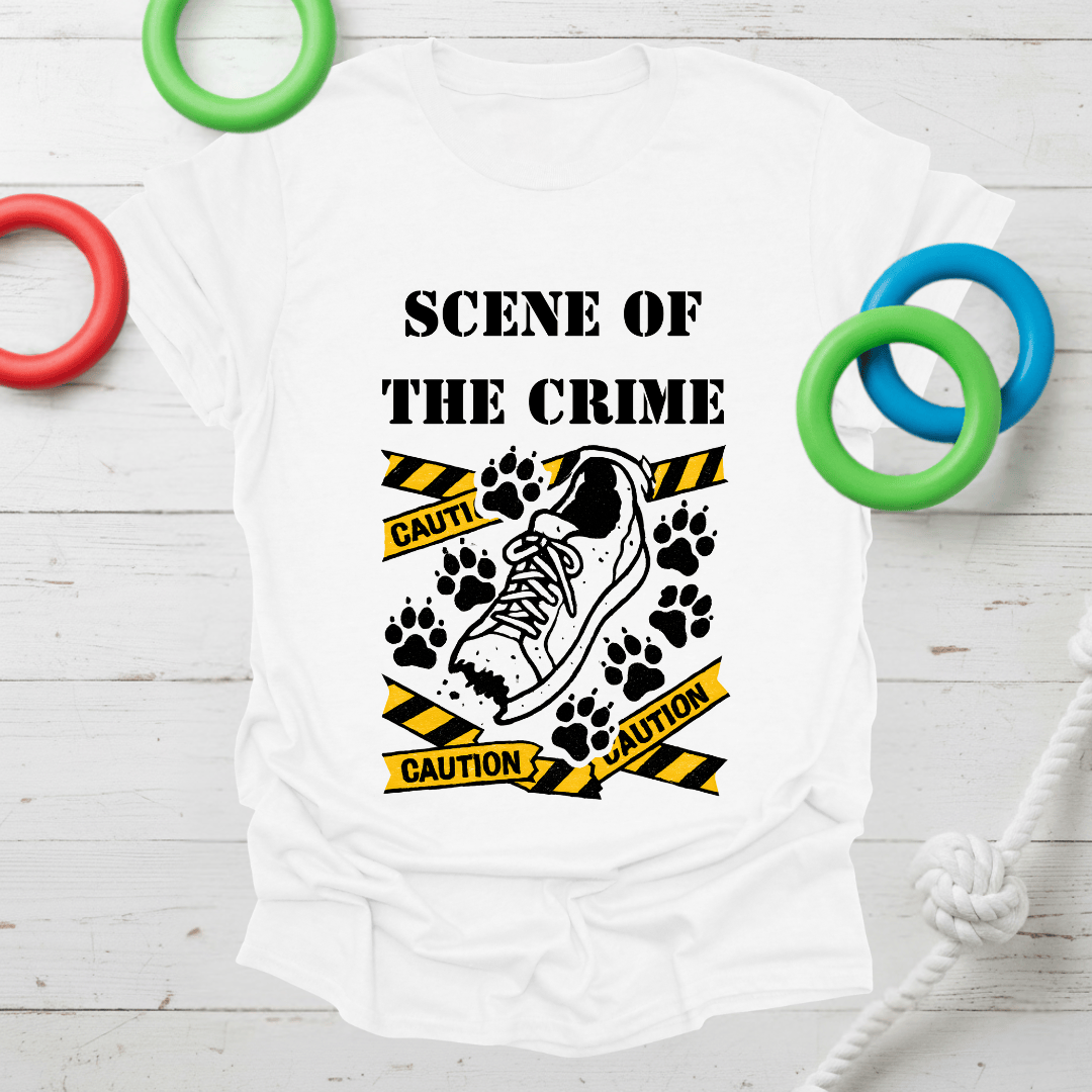 Caution Paw Prints Tee
