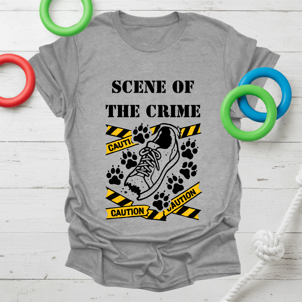 Caution Paw Prints Tee