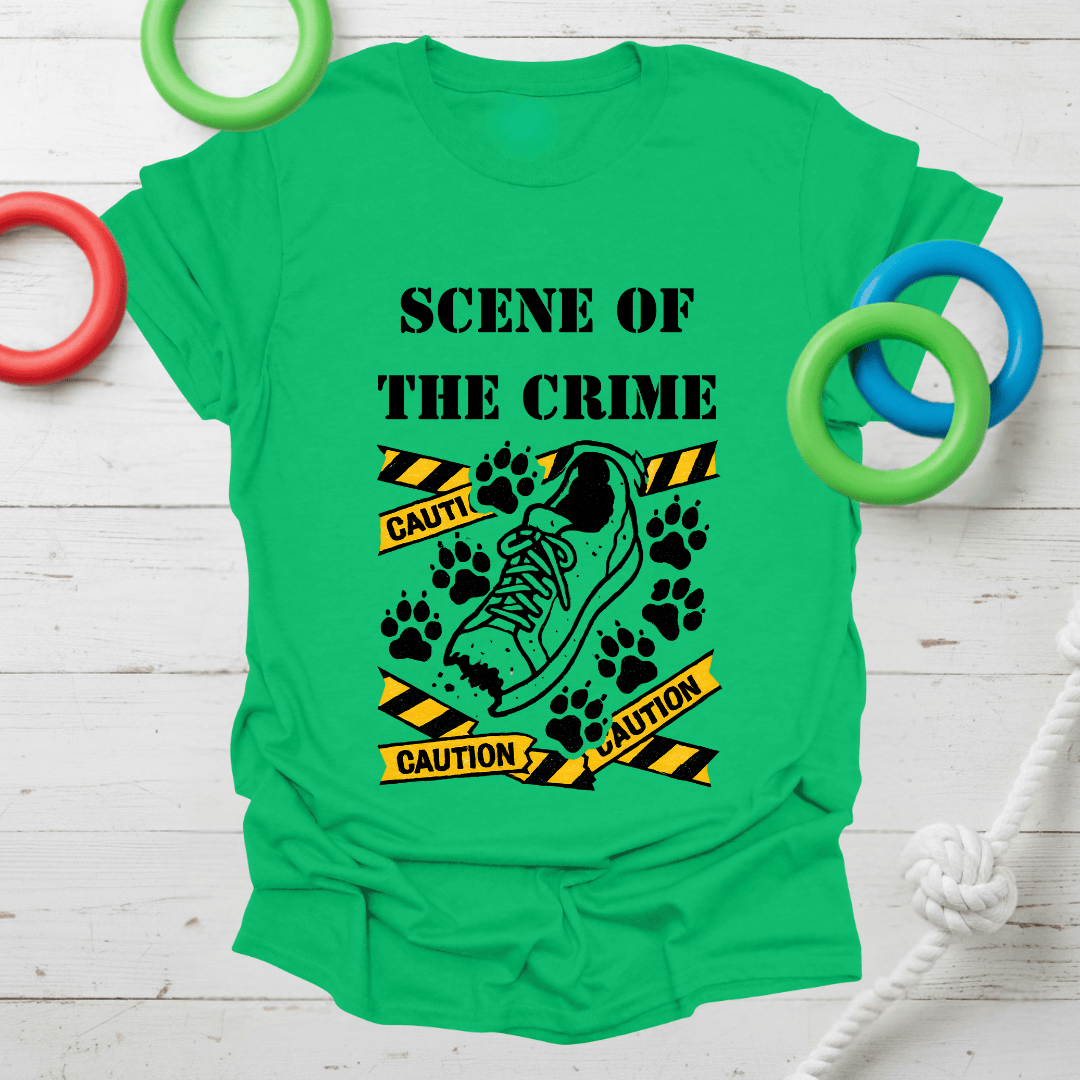 Caution Paw Prints Tee