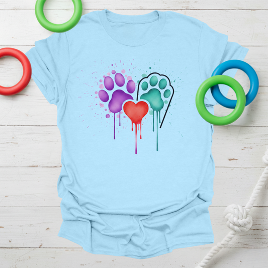 Pawprints & Heart Tee