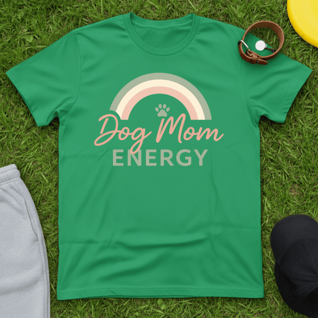 Dog Mom Energy Rainbow Tee