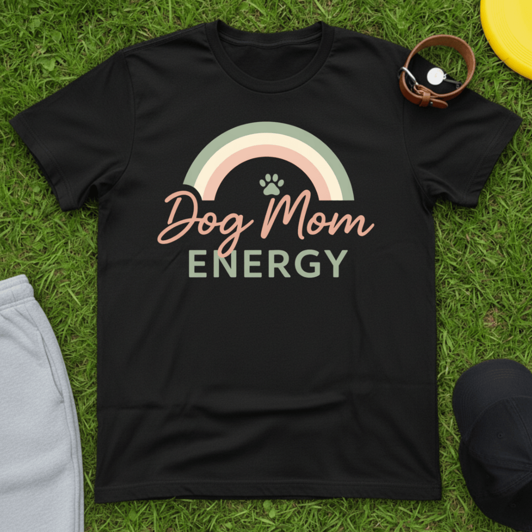 Dog Mom Energy Rainbow Tee