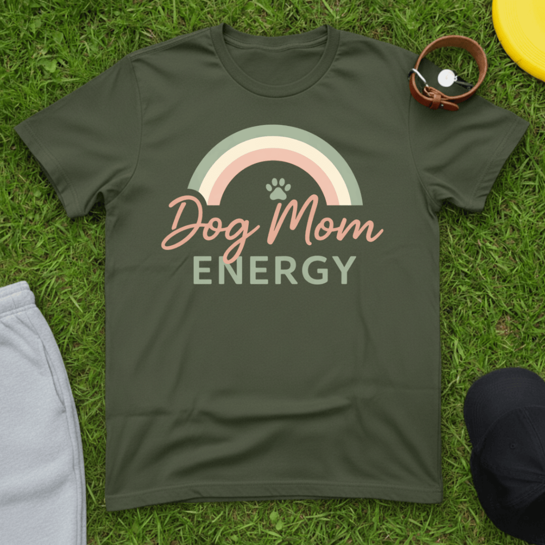 Dog Mom Energy Rainbow Tee