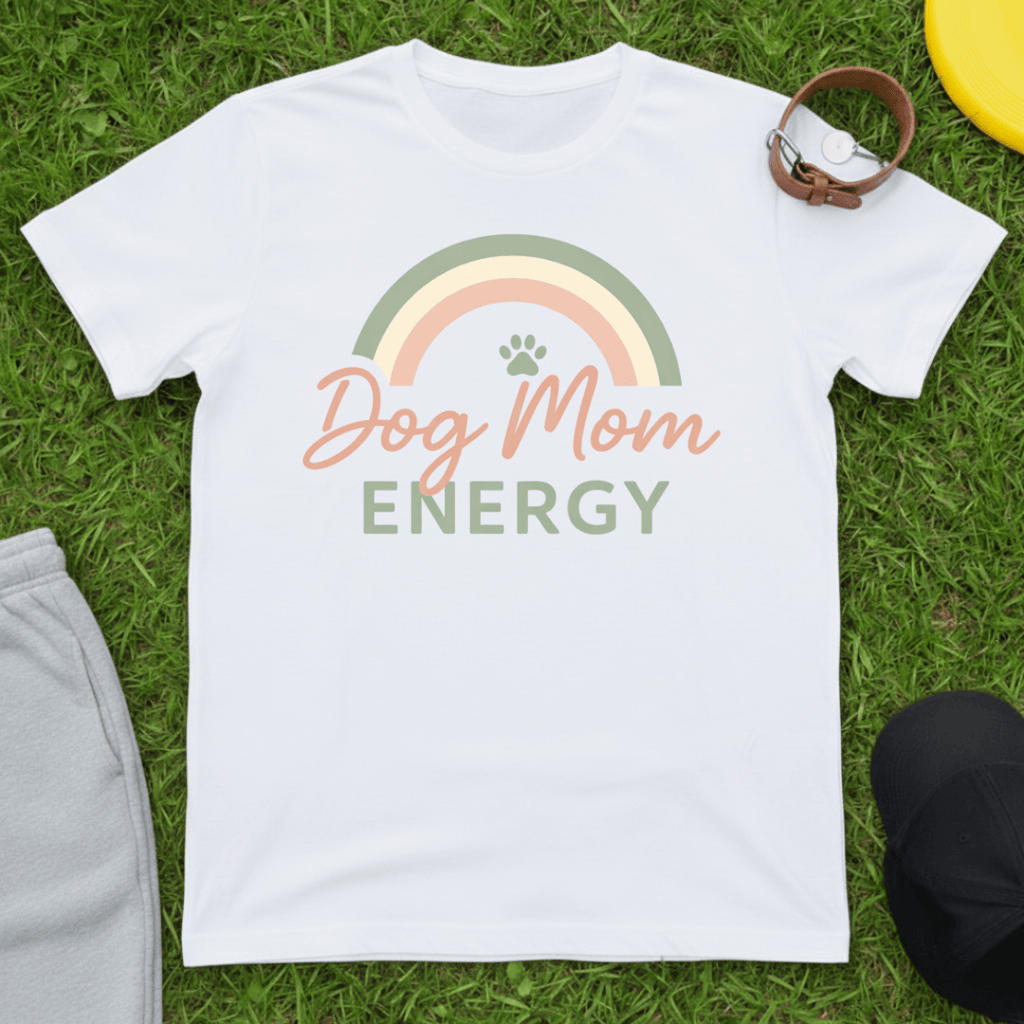 Dog Mom Energy Rainbow Tee