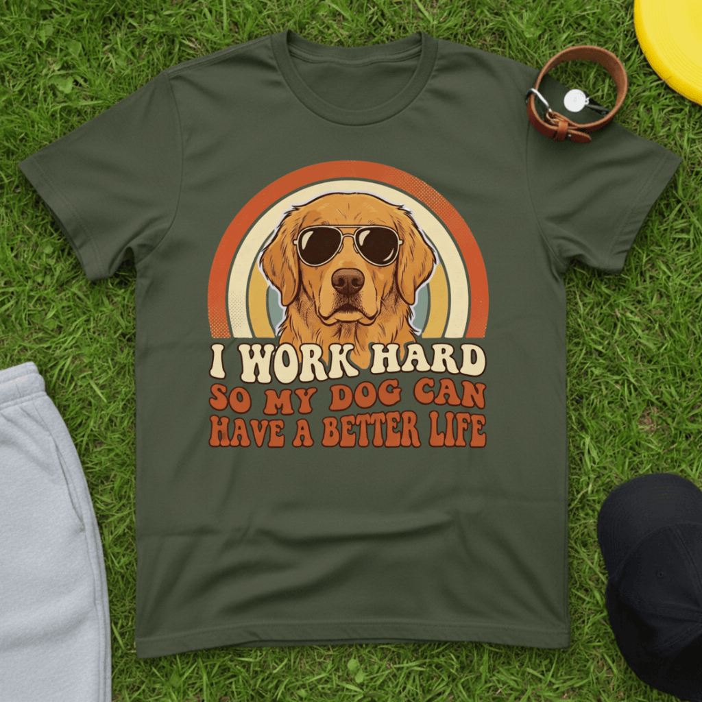 Cool Retro Dog Parent Tee