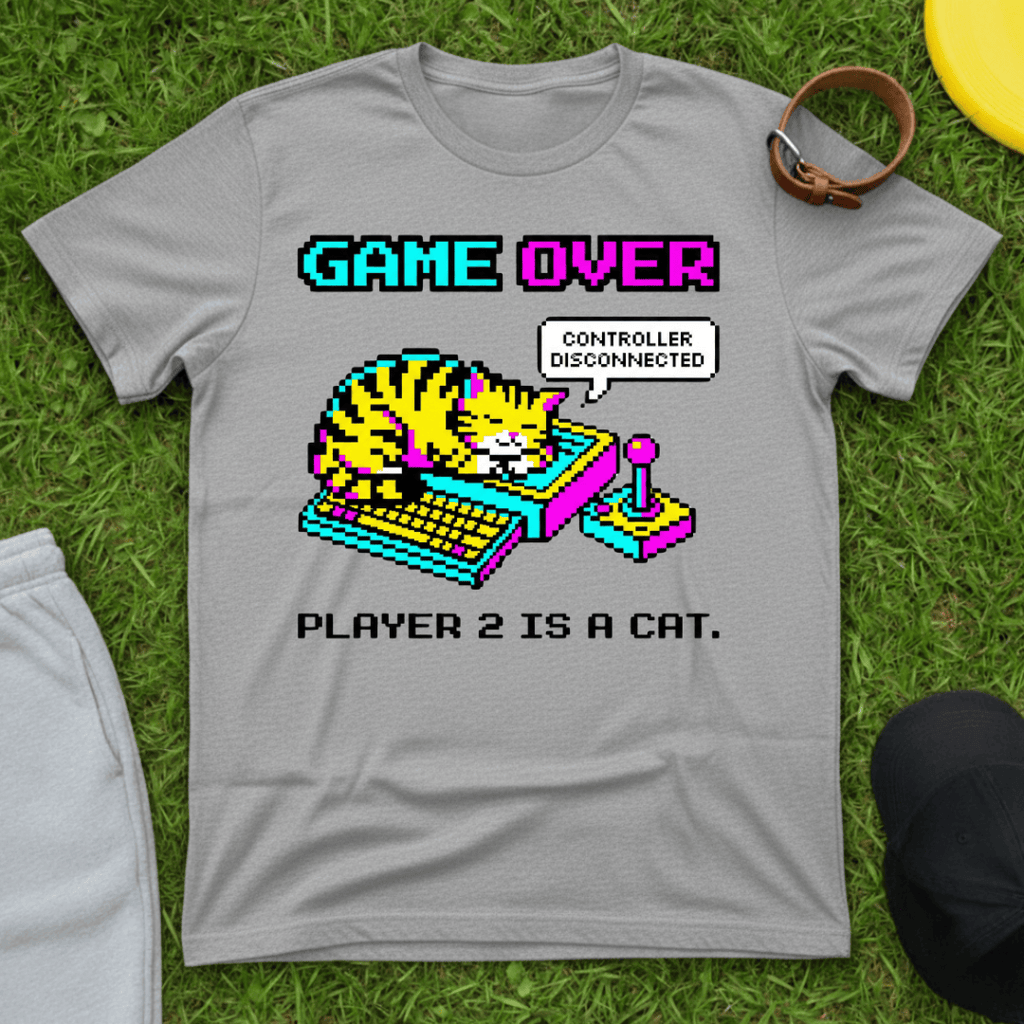 8-Bit Pixel Cat Tee