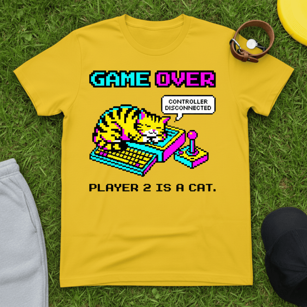 8-Bit Pixel Cat Tee