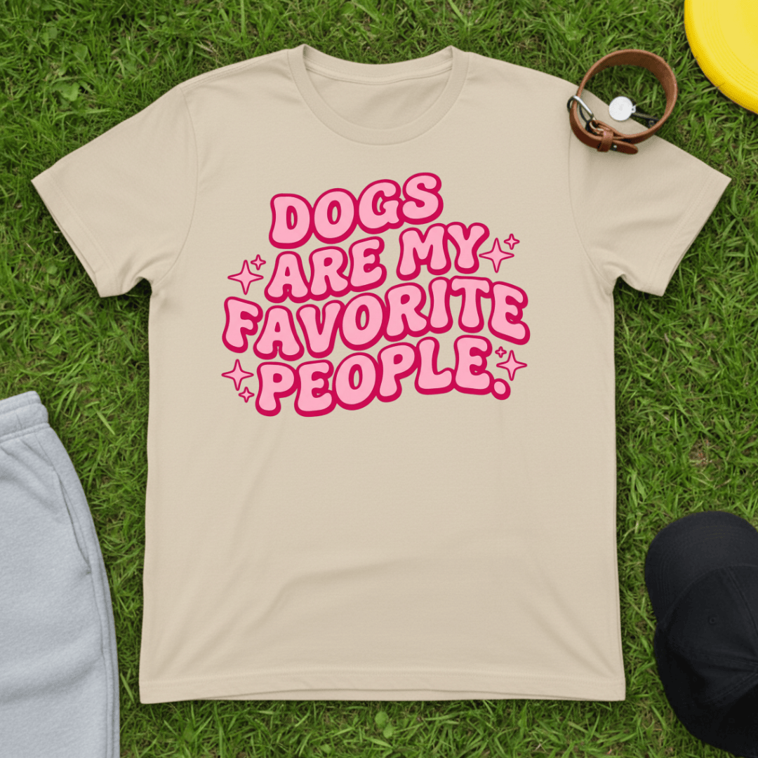 Pink Retro Groovy Dog Tee