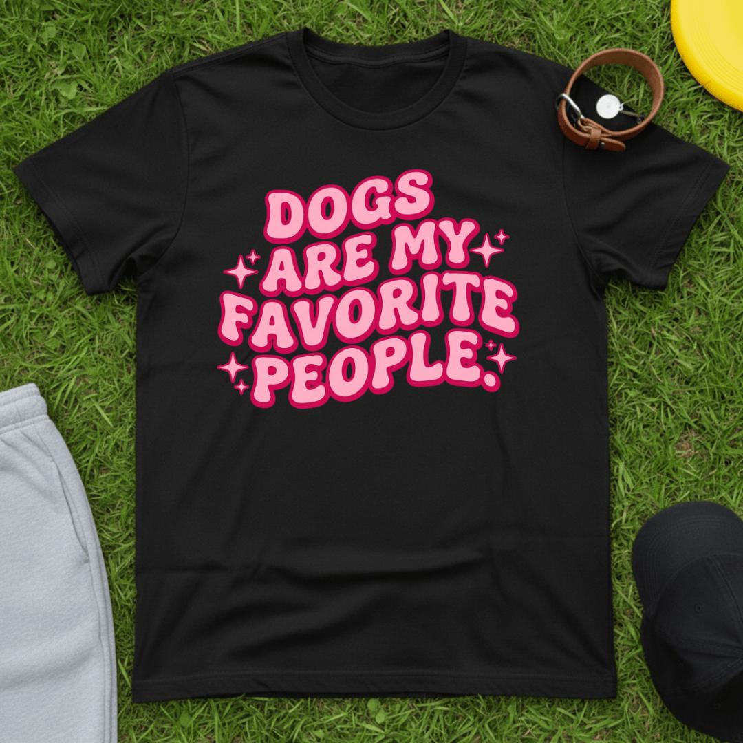 Pink Retro Groovy Dog Tee