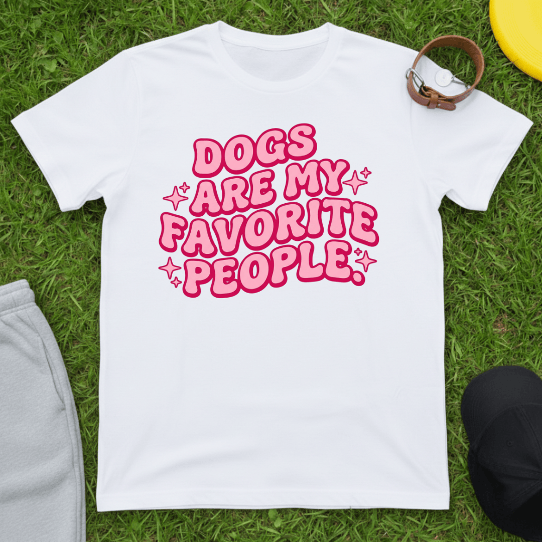 Pink Retro Groovy Dog Tee