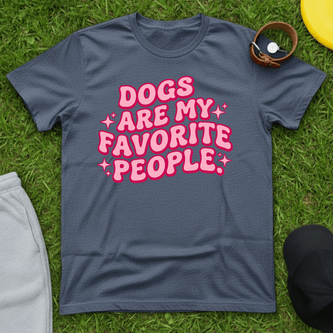 Pink Retro Groovy Dog Tee