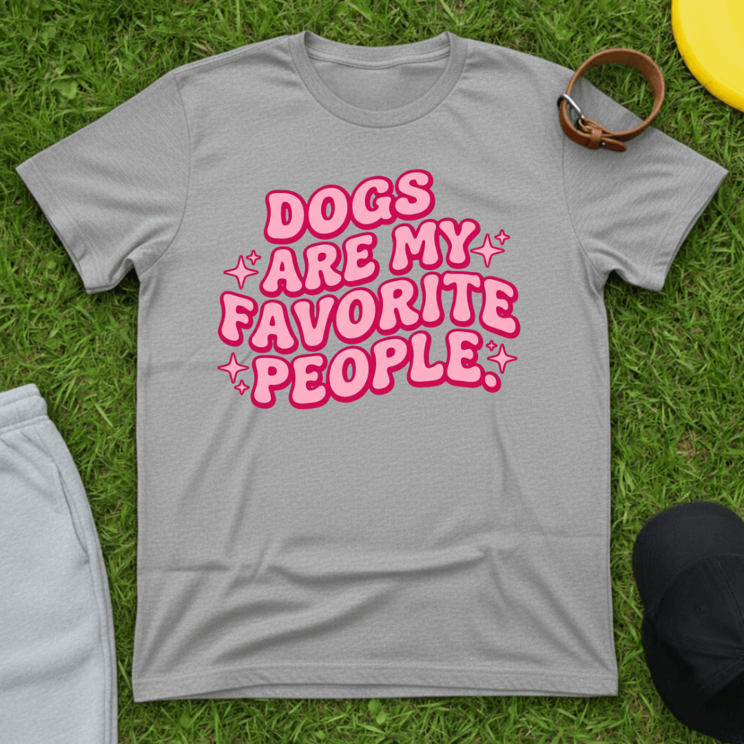 Pink Retro Groovy Dog Tee