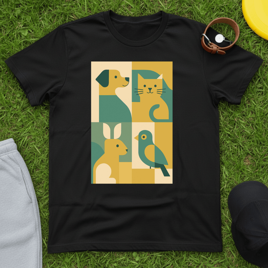 Abstract Pet Friends Tee