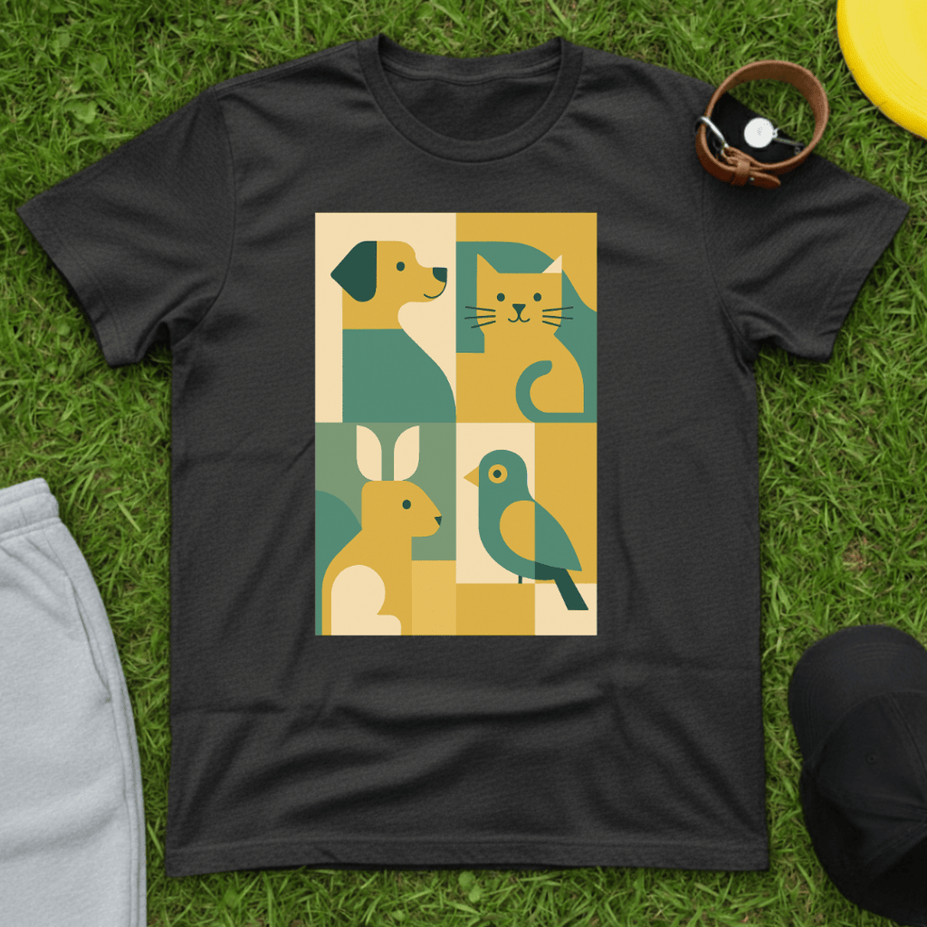 Abstract Pet Friends Tee
