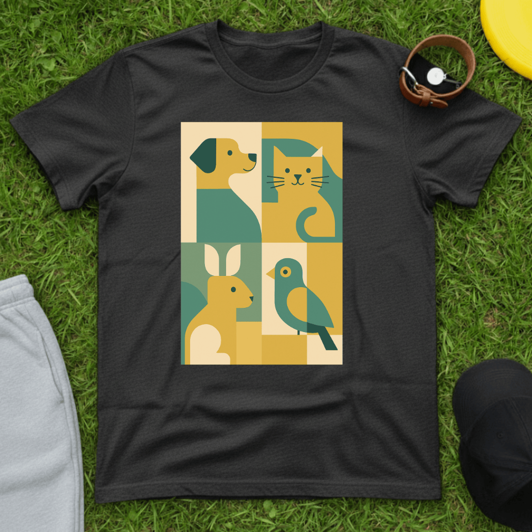 Abstract Pet Friends Tee