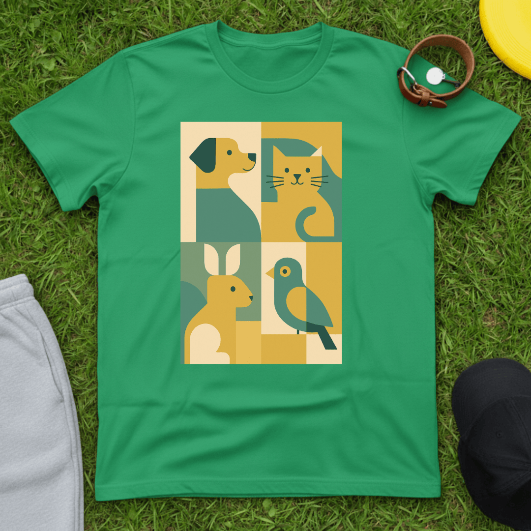 Abstract Pet Friends Tee