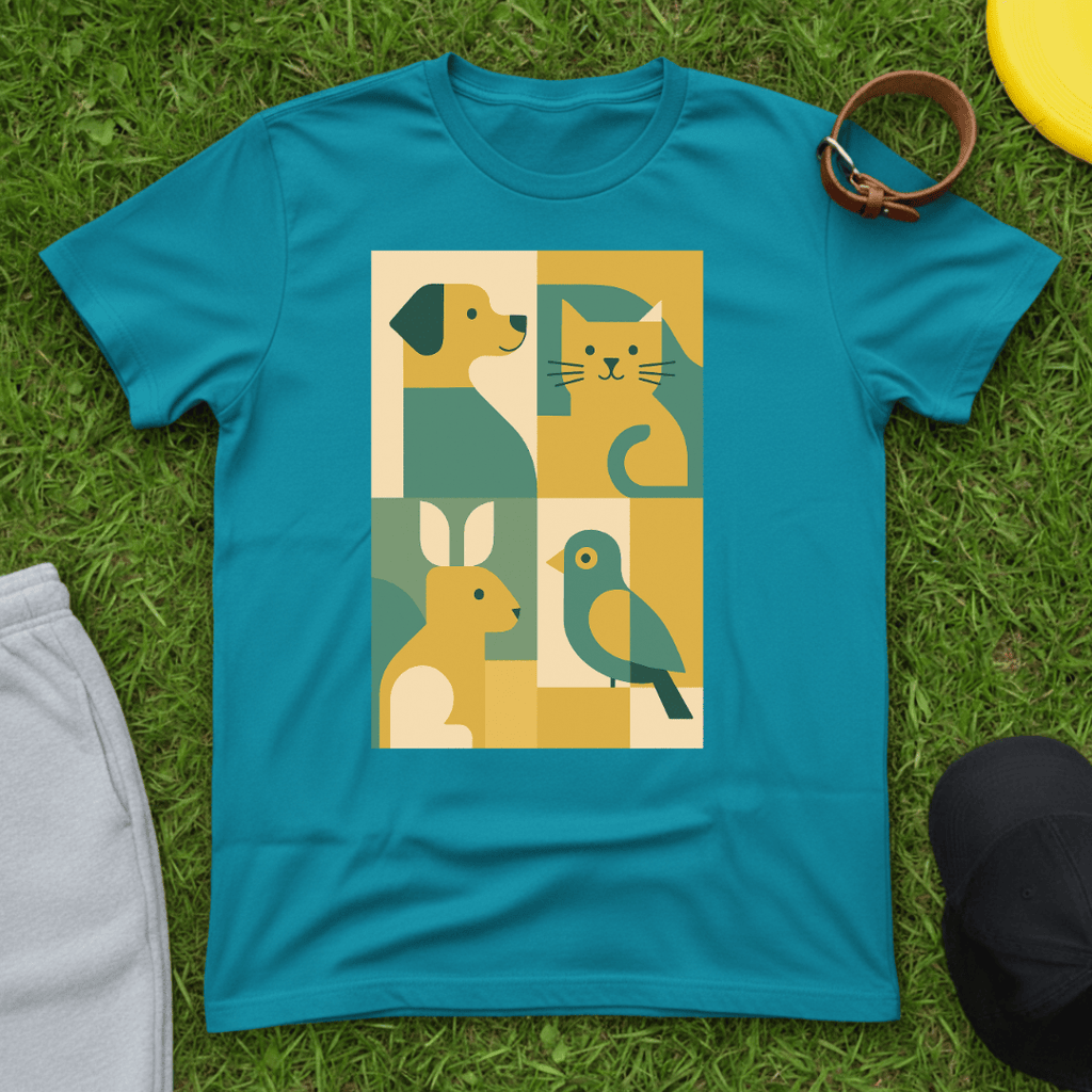 Abstract Pet Friends Tee