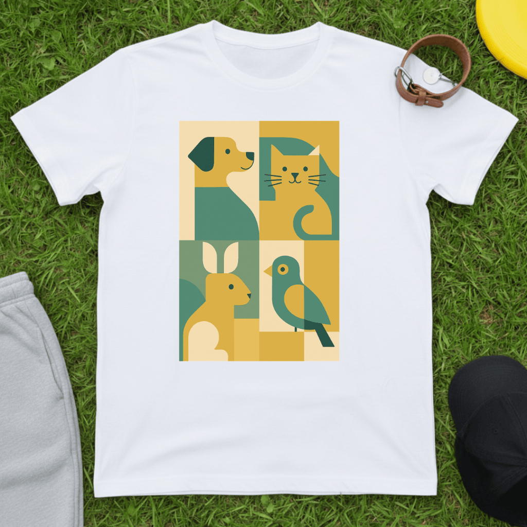 Abstract Pet Friends Tee