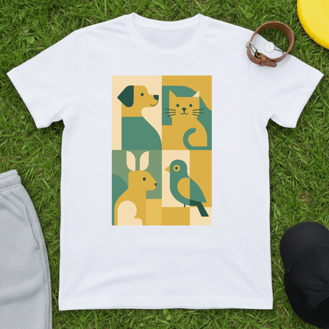 Abstract Pet Friends Tee