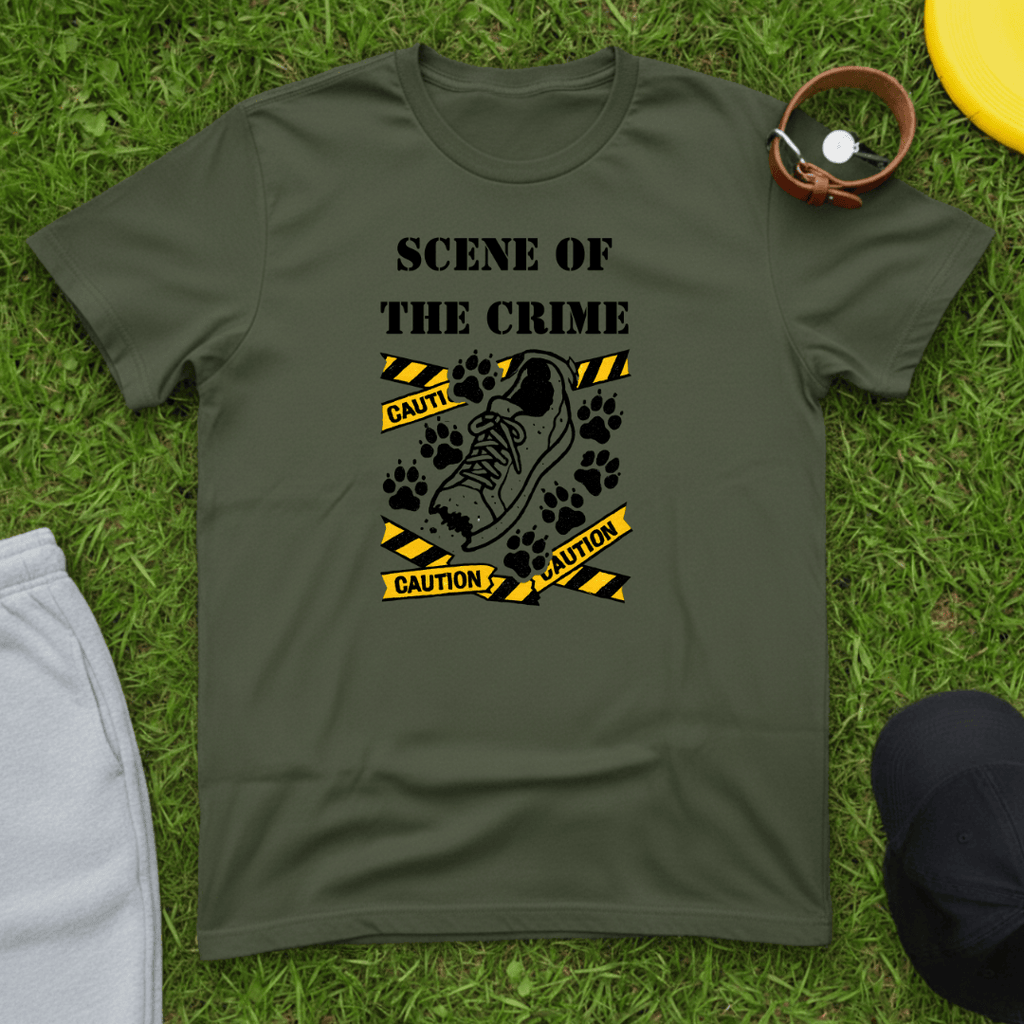 Caution Paw Prints Tee