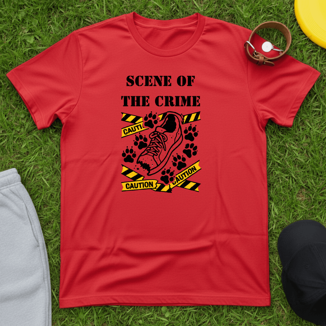 Caution Paw Prints Tee