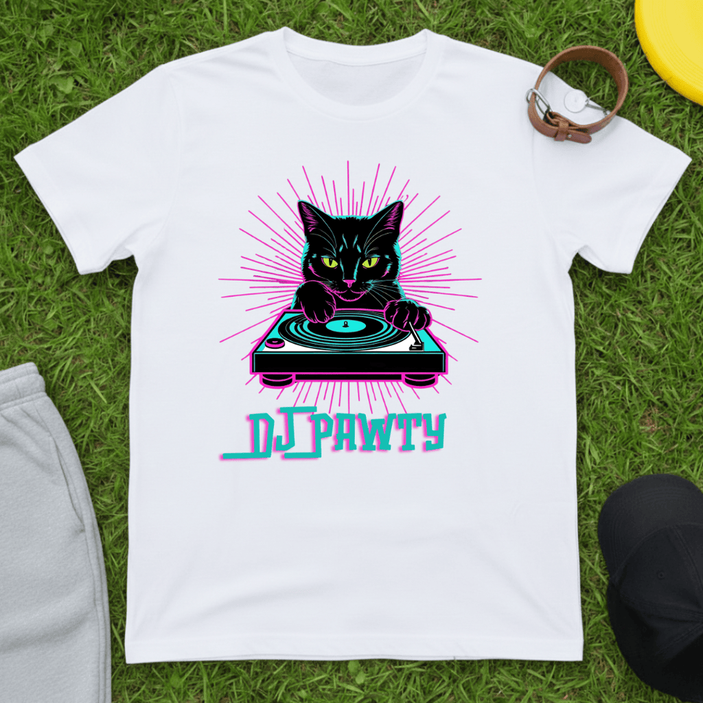 DJ Pawty Cat Tee