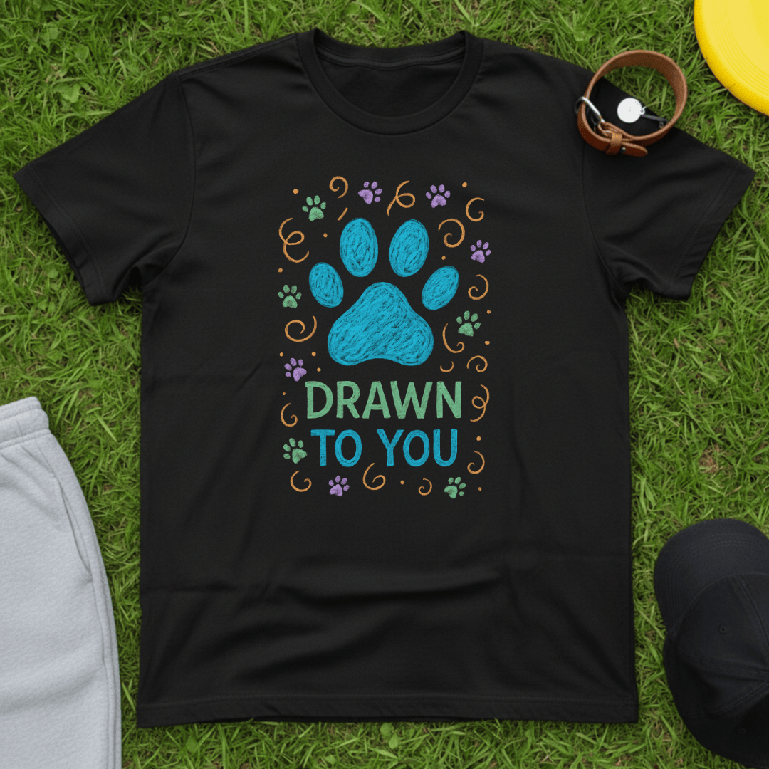 Drawn to You Confetti Paw Tee