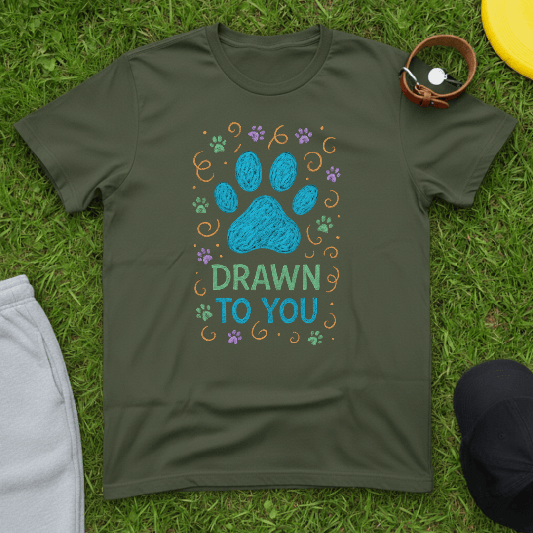 Drawn to You Confetti Paw Tee