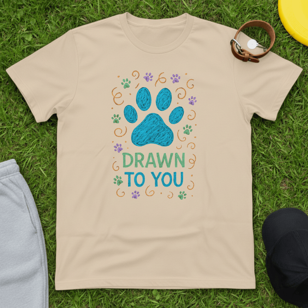 Drawn to You Confetti Paw Tee