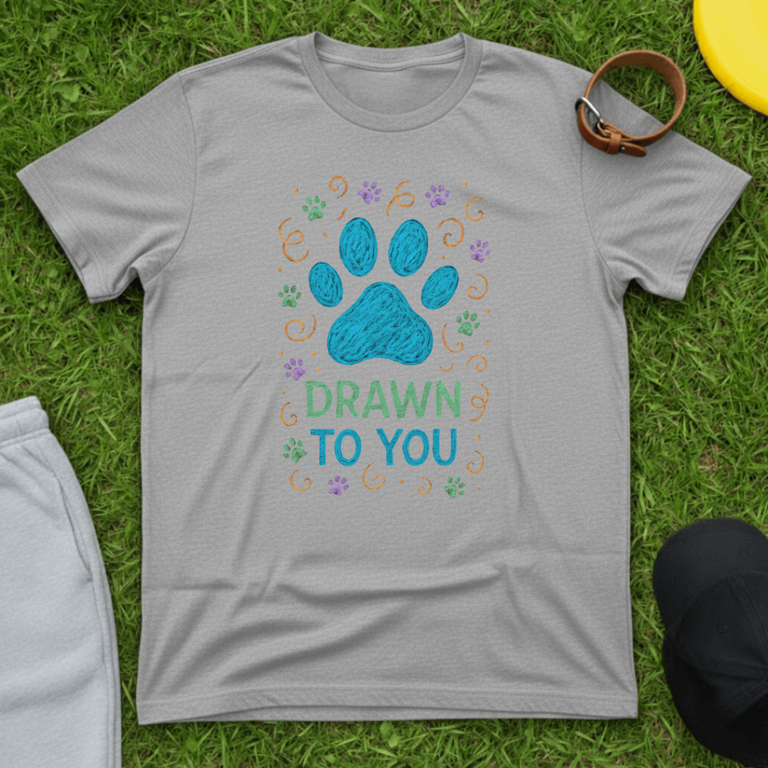 Drawn to You Confetti Paw Tee