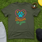 Drawn to You Paw Heart Tee