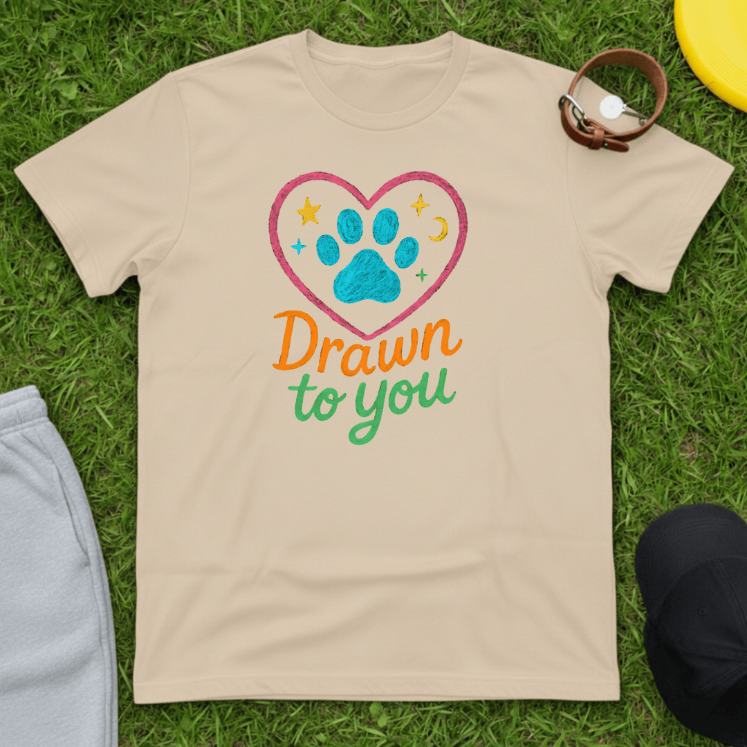 Drawn to You Paw Heart Tee