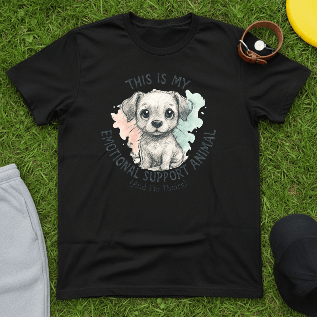 Emotional Support Dog Sketch Tee