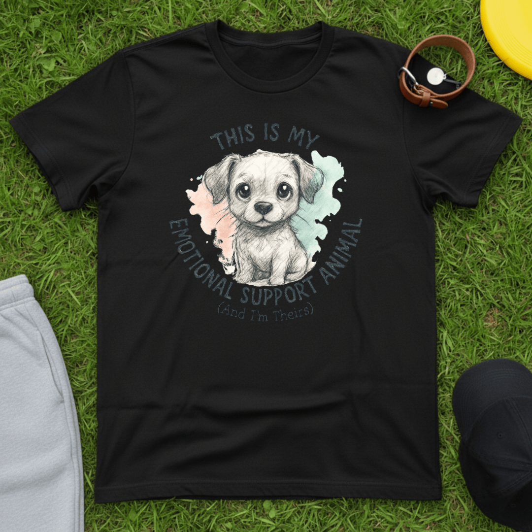 Emotional Support Dog Sketch Tee