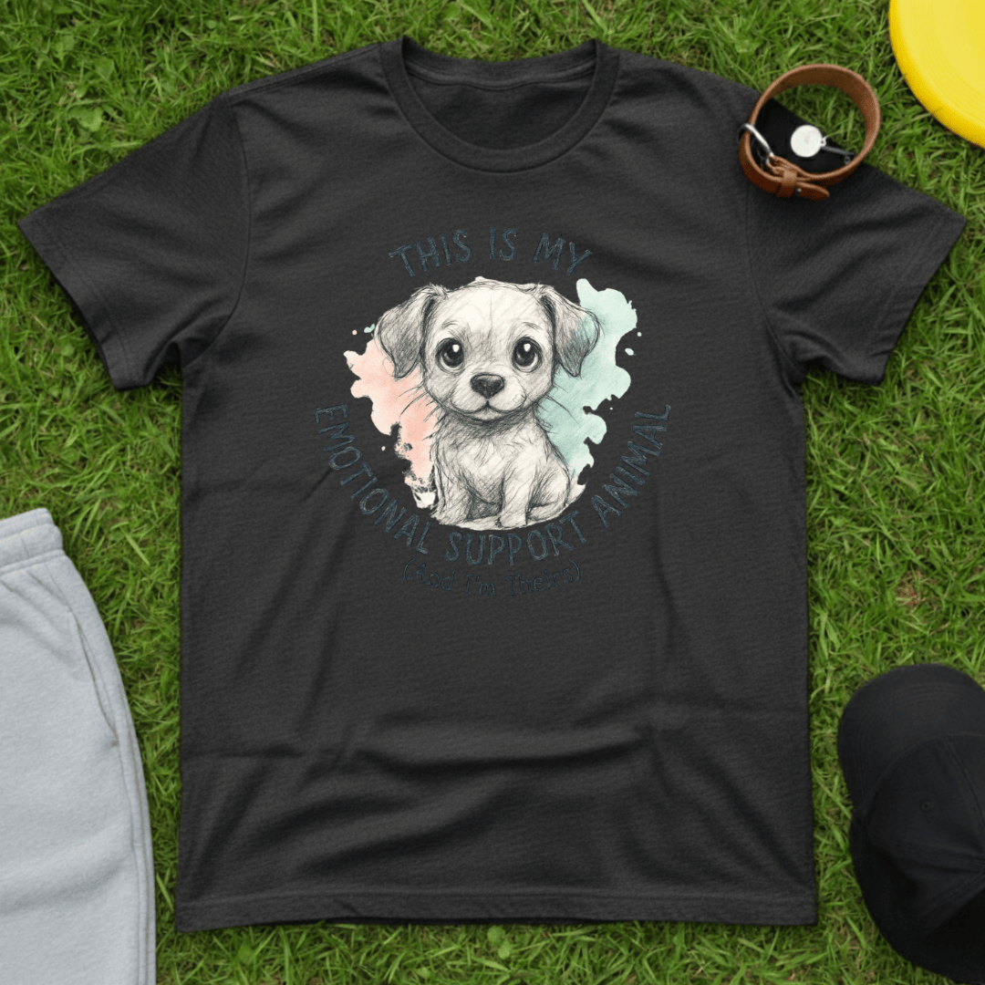 Emotional Support Dog Sketch Tee