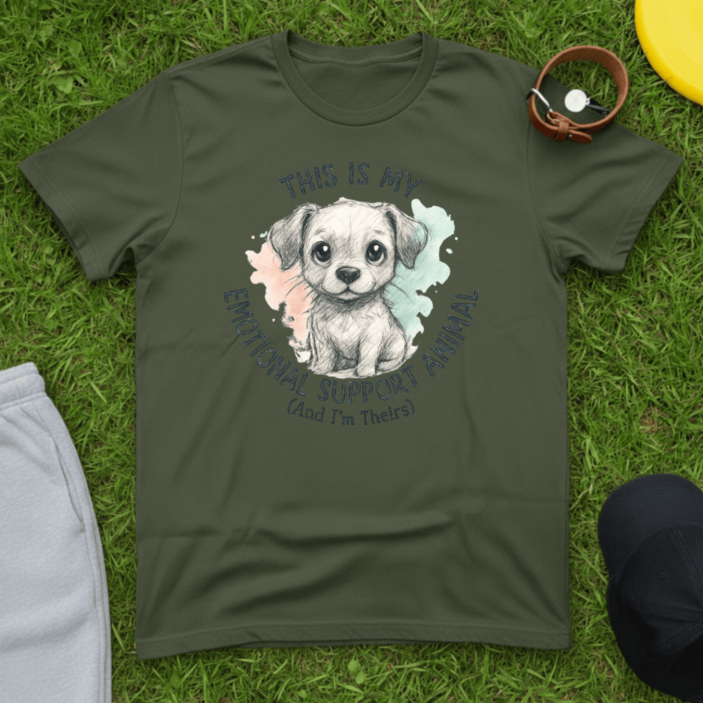 Emotional Support Dog Sketch Tee
