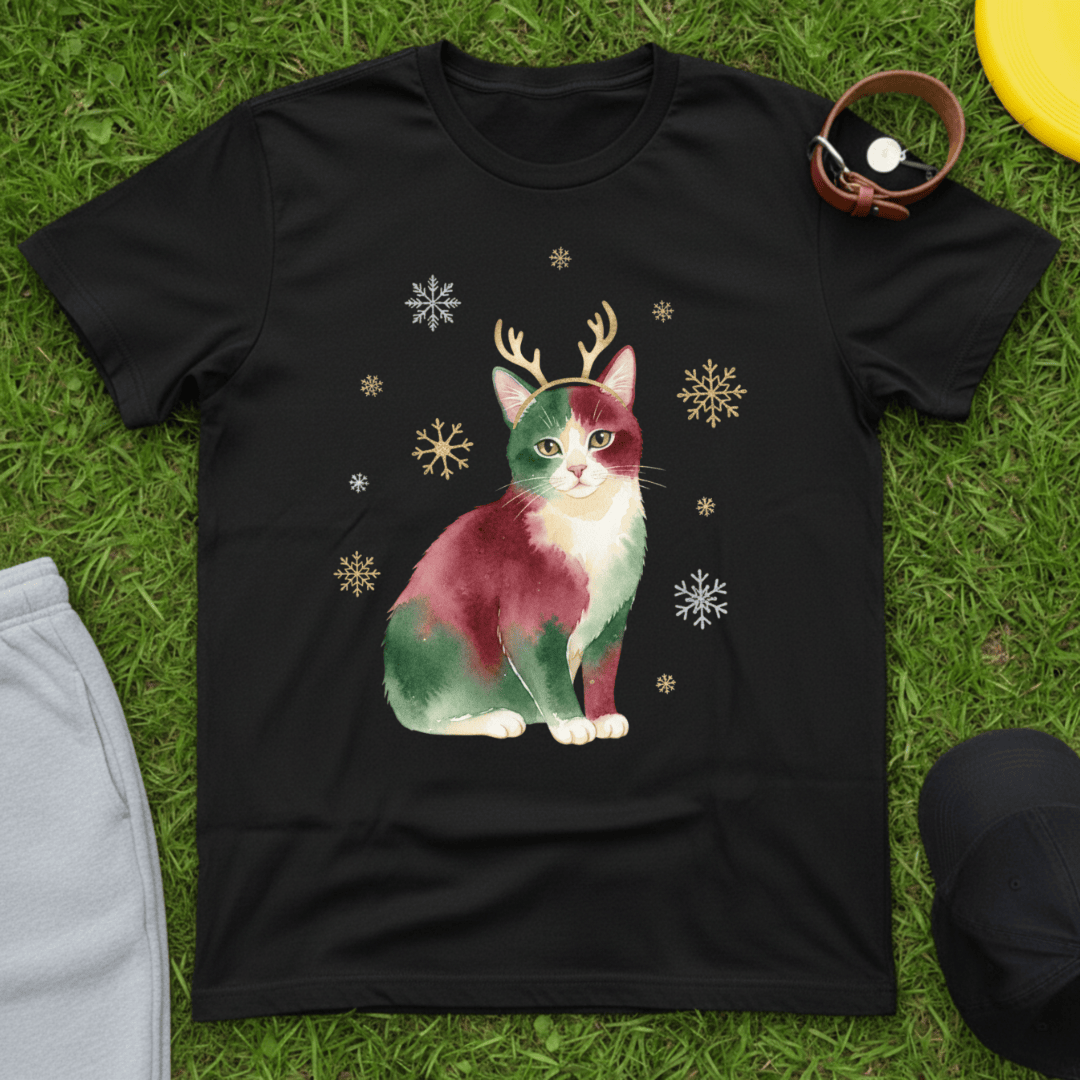 Festive Reindeer Cat Tee