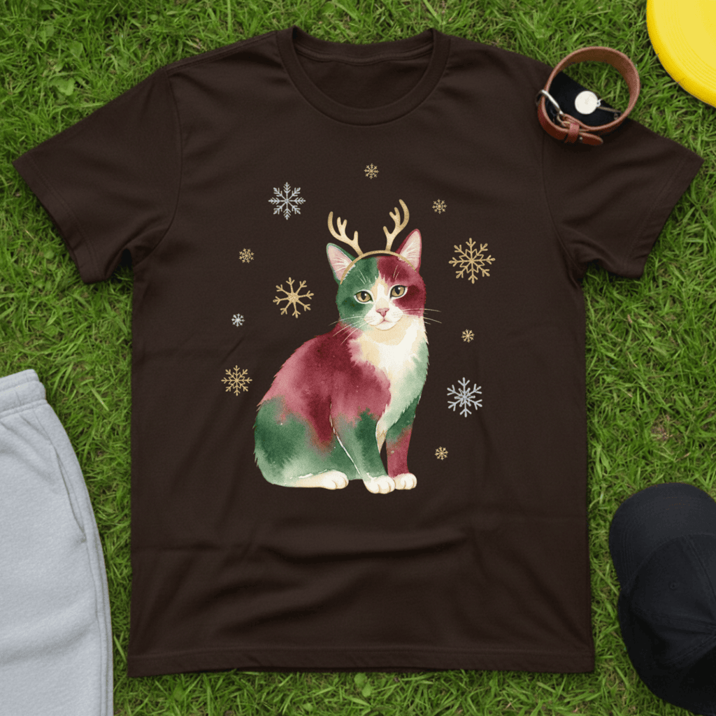 Festive Reindeer Cat Tee