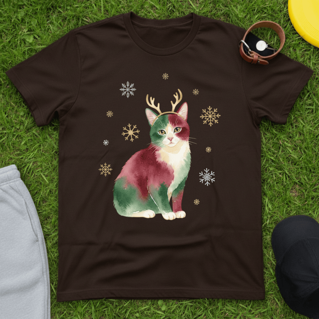 Festive Reindeer Cat Tee