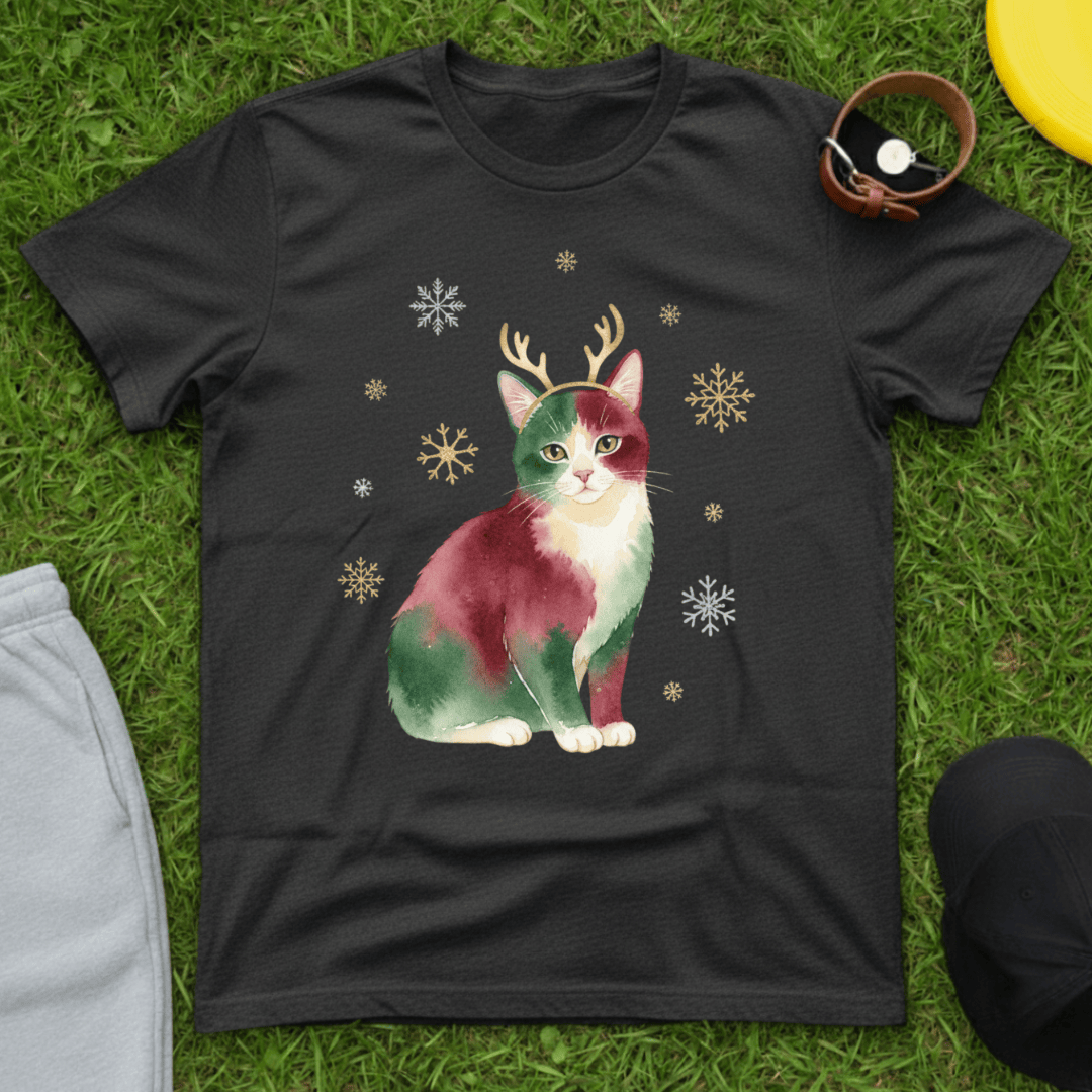 Festive Reindeer Cat Tee