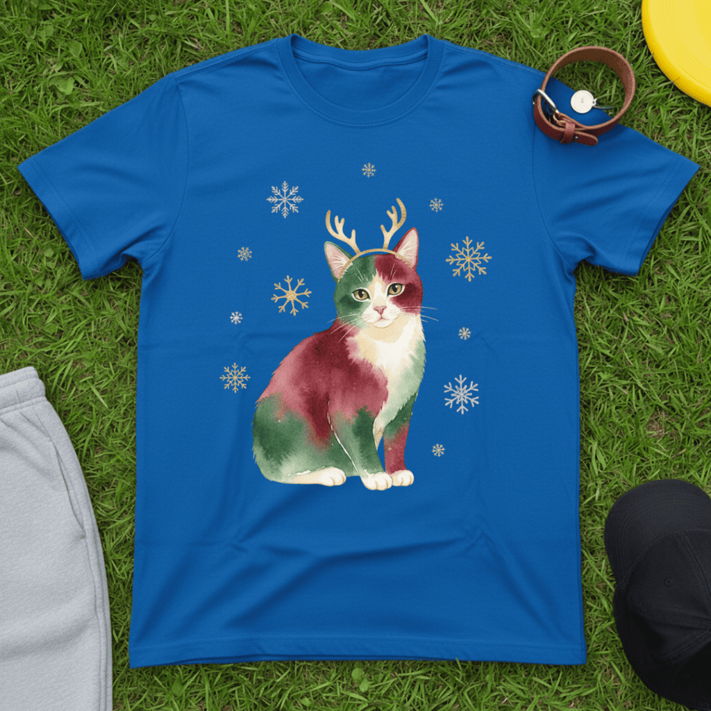 Festive Reindeer Cat Tee