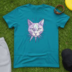 Geometric Cat Crystal Tee