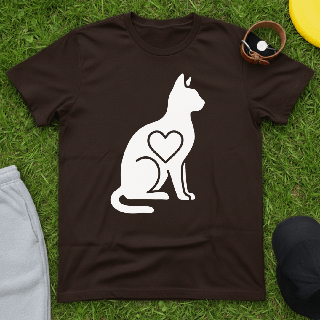 Minimalist Cat Heart Tee