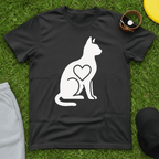 Minimalist Cat Heart Tee