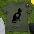 Minimalist Cat Heart Tee